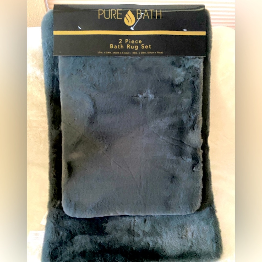 PURE BATH 2-PIECE BATH RUG SET